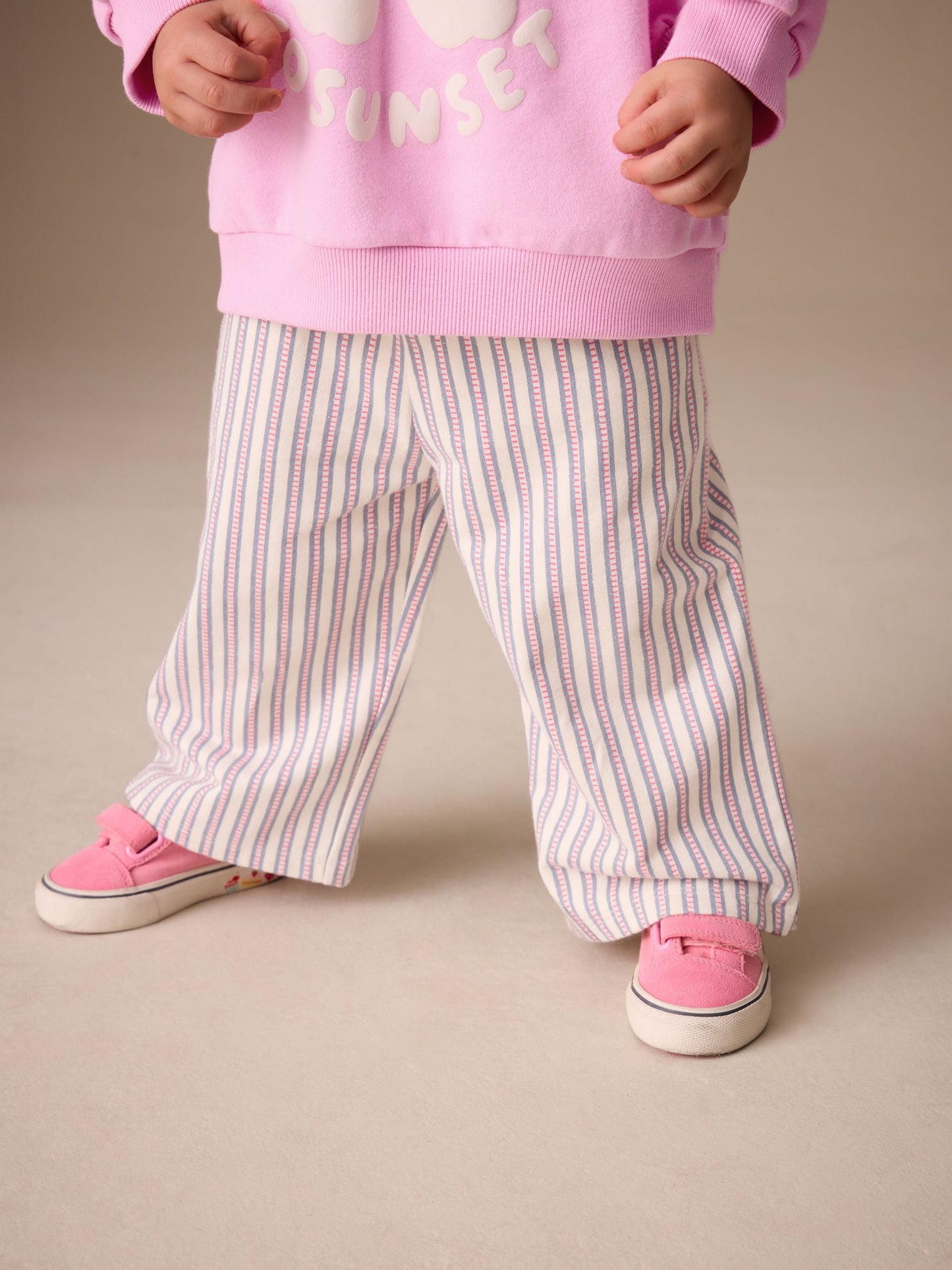 Pink Sweatshirt & Wide Leg Trousers Set (3mths-7yrs) image 3