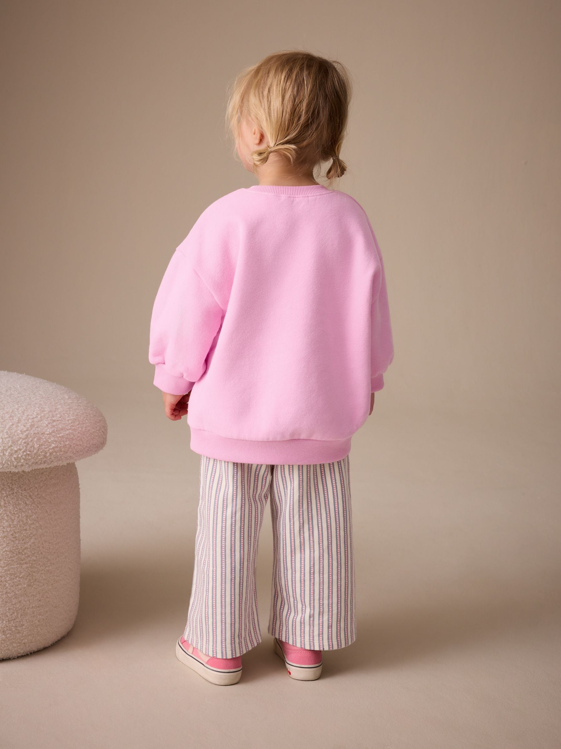 Pink Sweatshirt & Wide Leg Trousers Set (3mths-7yrs) image 4