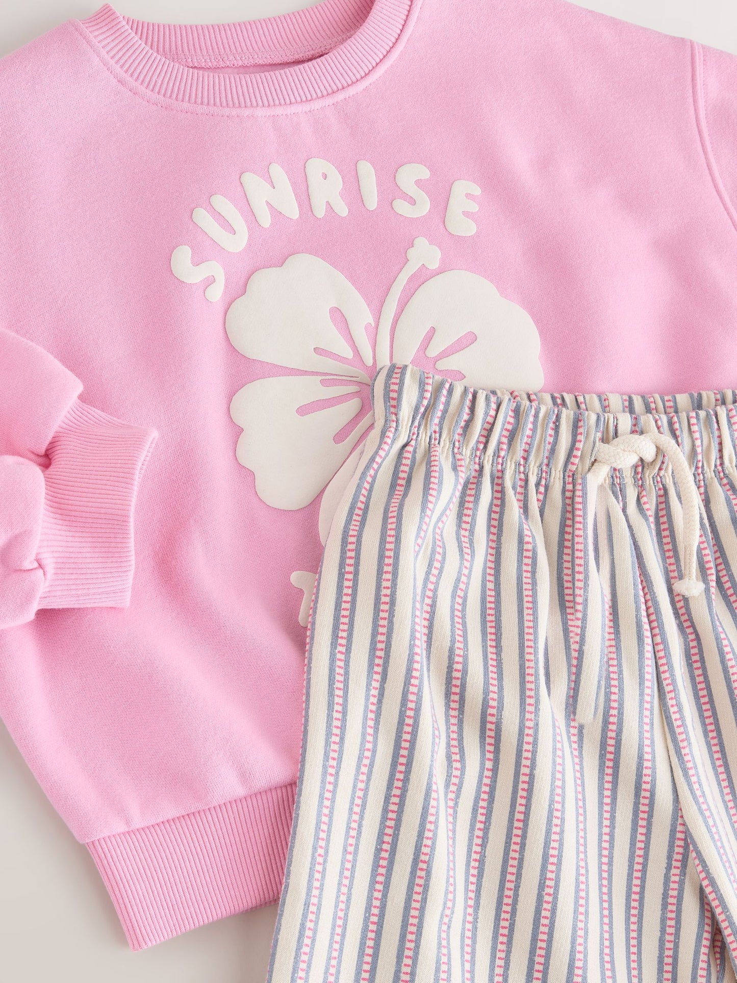 Pink Sweatshirt & Wide Leg Trousers Set (3mths-7yrs) image 8