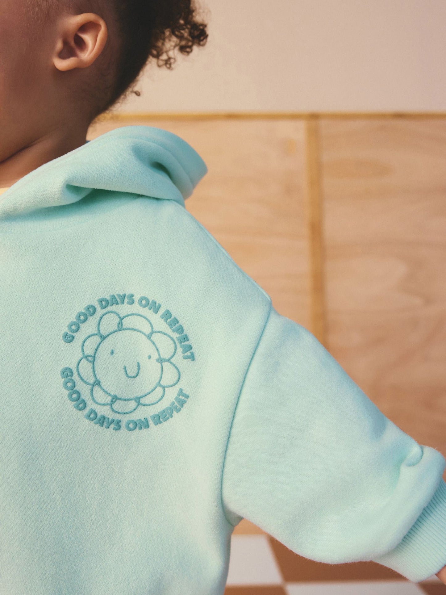 Blue Flower Hoodie & Barrel Leg Joggers Set (3mths-7yrs) image 5