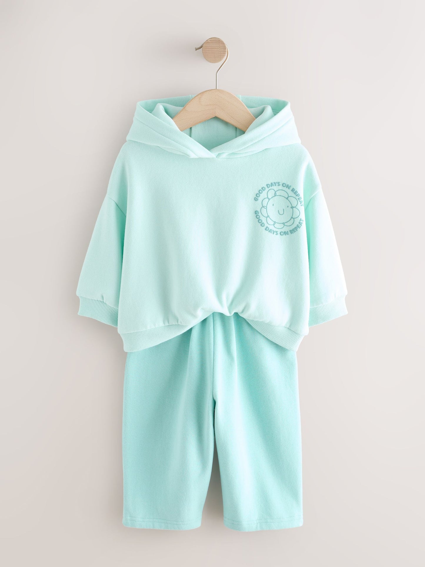 Blue Flower Hoodie & Barrel Leg Joggers Set (3mths-7yrs) image 7