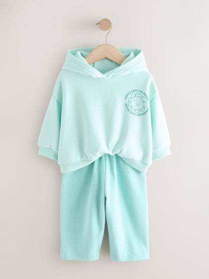 Blue Flower Hoodie & Barrel Leg Joggers Set (3mths-7yrs) image 7