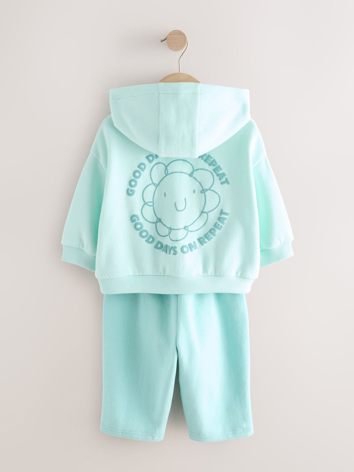 Blue Flower Hoodie & Barrel Leg Joggers Set (3mths-7yrs) image 8