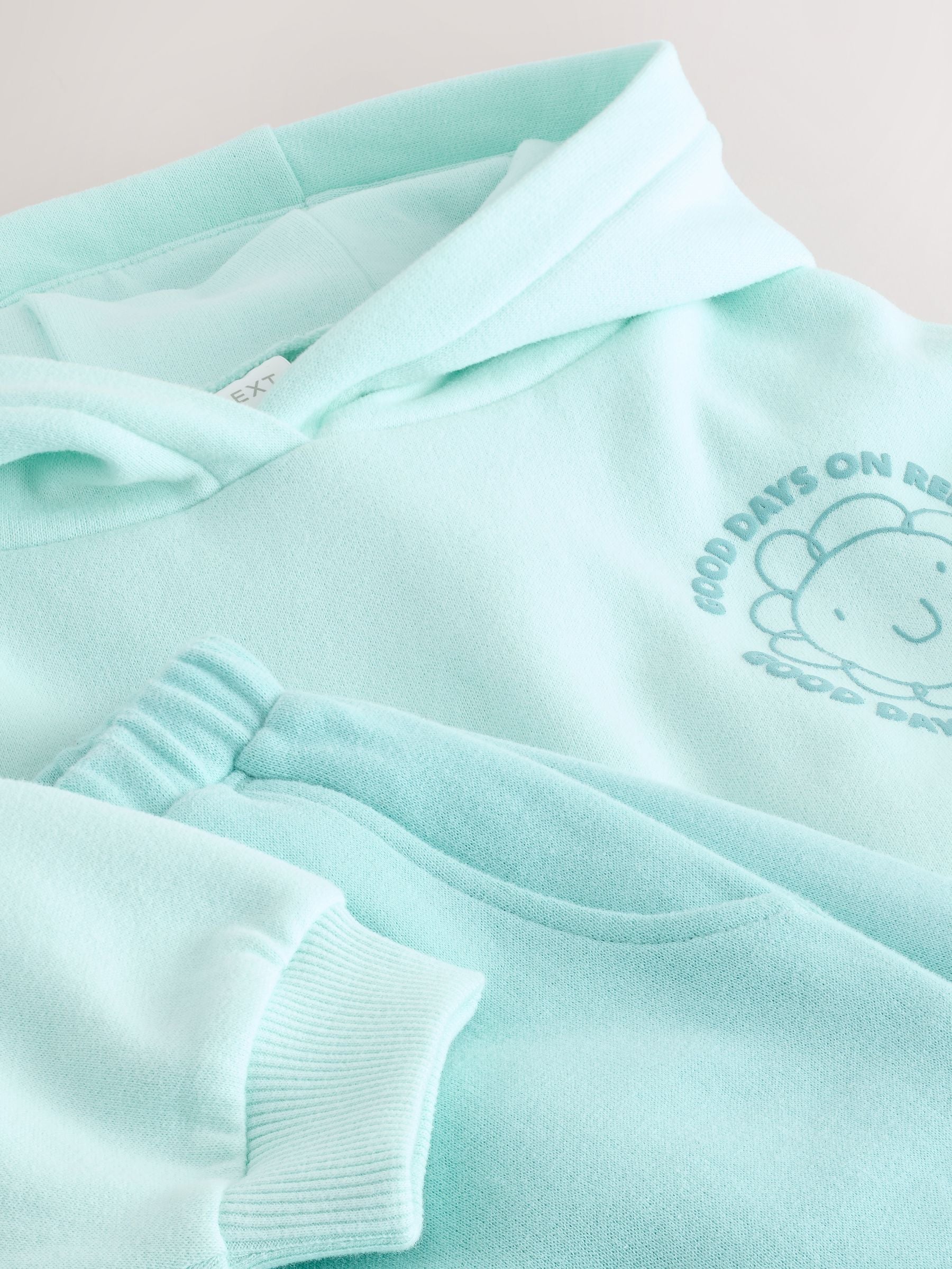 Blue Flower Hoodie & Barrel Leg Joggers Set (3mths-7yrs) image 9