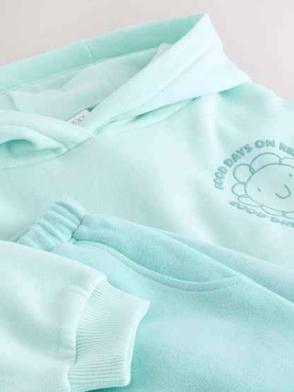 Blue Flower Hoodie & Barrel Leg Joggers Set (3mths-7yrs) image 9