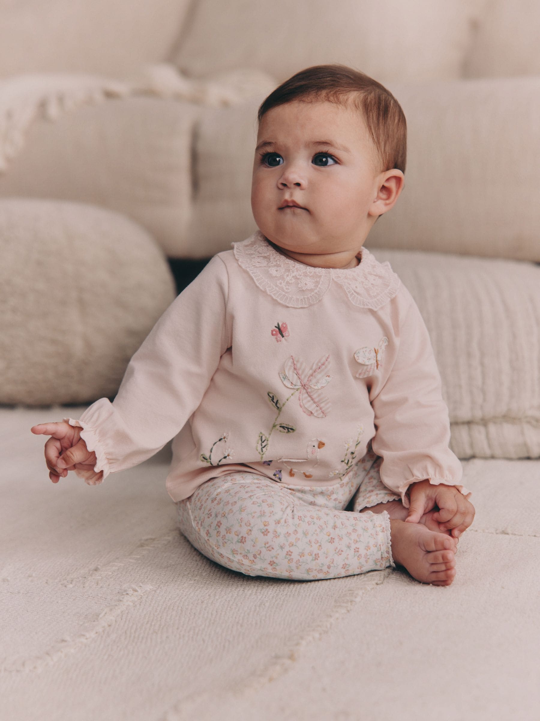 Pink Bunny Long Sleeve Top and Legging Baby 2 Piece Set (0mths-2yrs) image 2