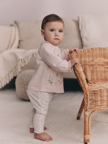 Pink Bunny Long Sleeve Top and Legging Baby 2 Piece Set (0mths-2yrs) image 3