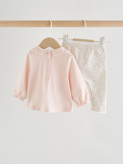 Pink Bunny Long Sleeve Top and Legging Baby 2 Piece Set (0mths-2yrs) image 8