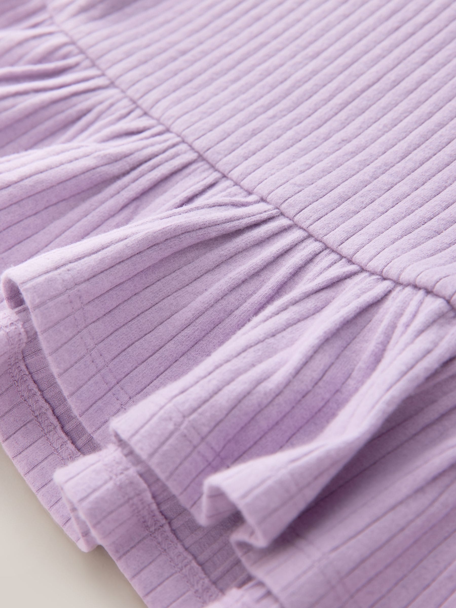 Lilac Purple Short Sleeve Ribbed Top and Shorts Set (3mths-7yrs) image 8