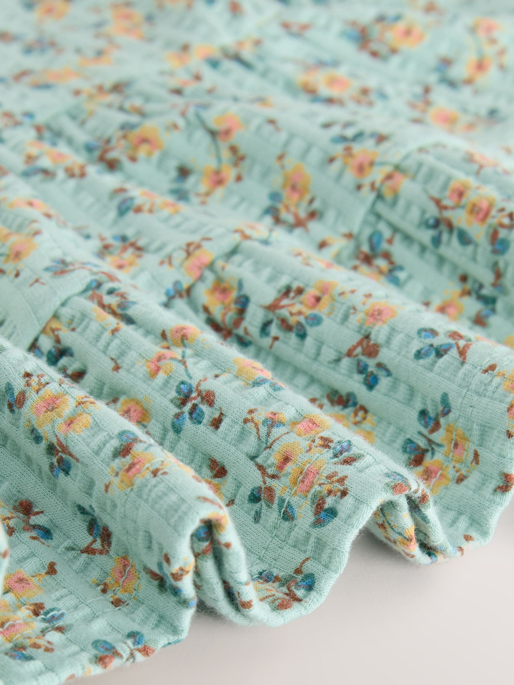 Blue Ditsy Floral Short Sleeve Blouse Shorts Set (3mths-7yrs) image 7