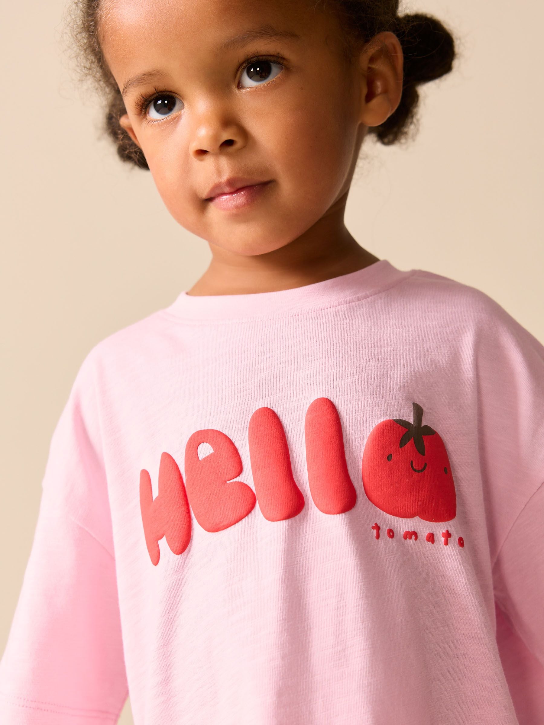 Pink Tomato Character Short Sleeve T-Shirt and Cycle Shorts Set (3mths-7yrs) image 4