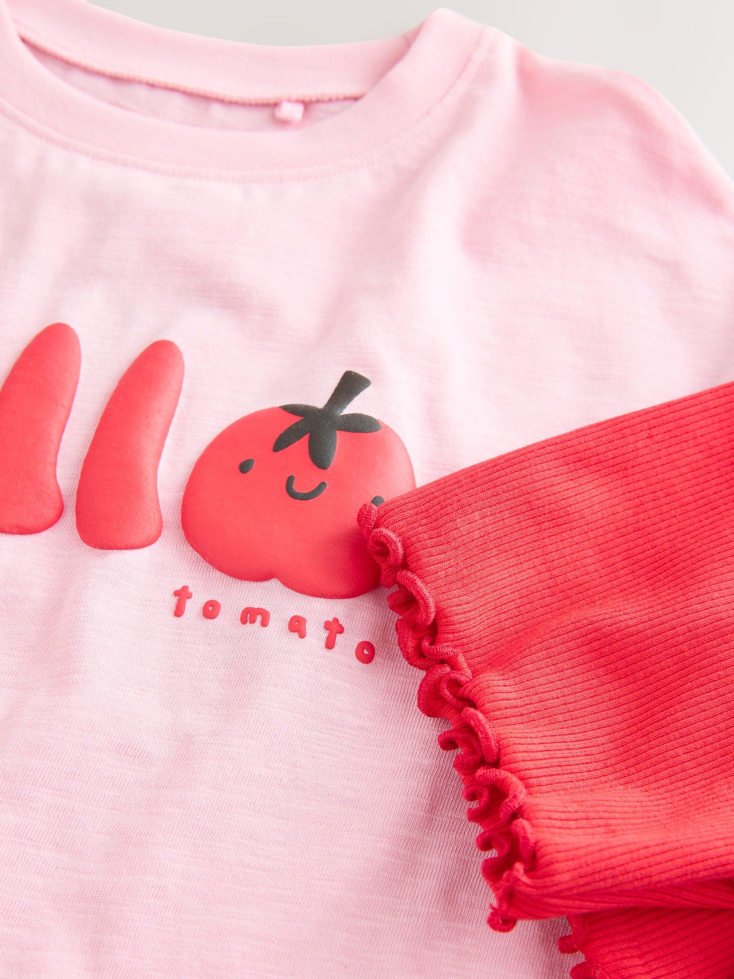 Pink Tomato Character Short Sleeve T-Shirt and Cycle Shorts Set (3mths-7yrs) image 9