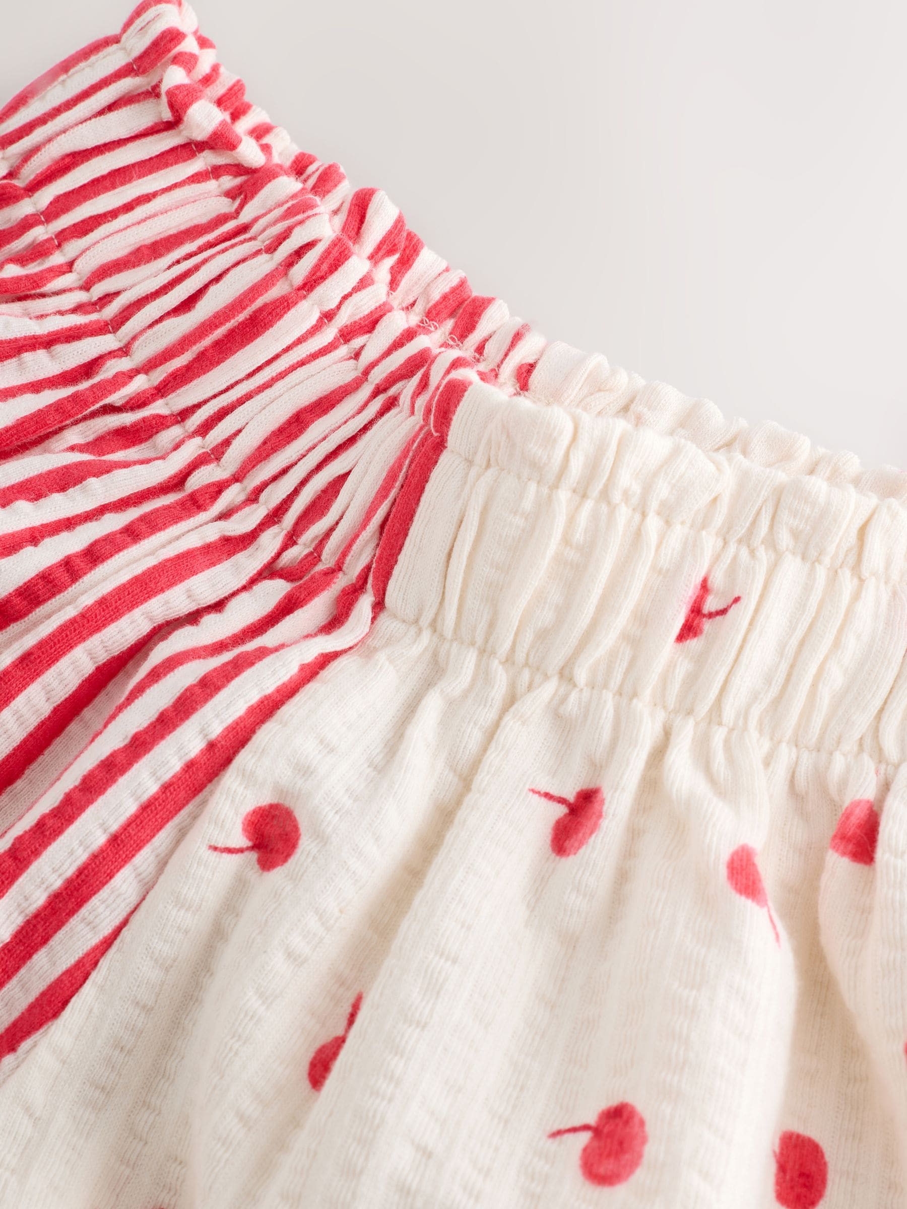 Ecru White Bunny Cherry Short Sleeve T-Shirt and Shorts Set (3mths-7yrs) image 8