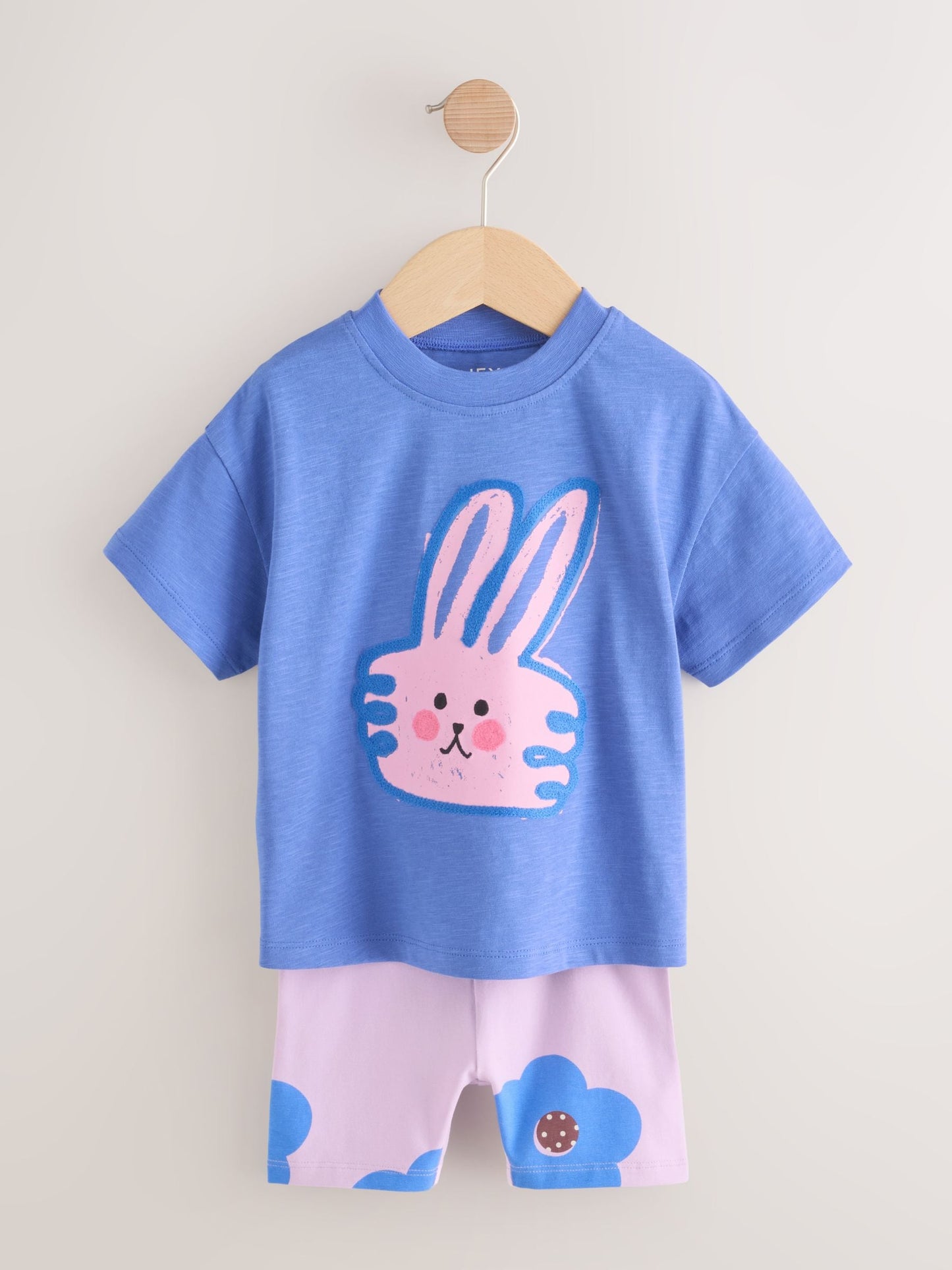 Blue Bunny Short Sleeve T-Shirt and Cycle Shorts Set (3mths-7yrs) image 5