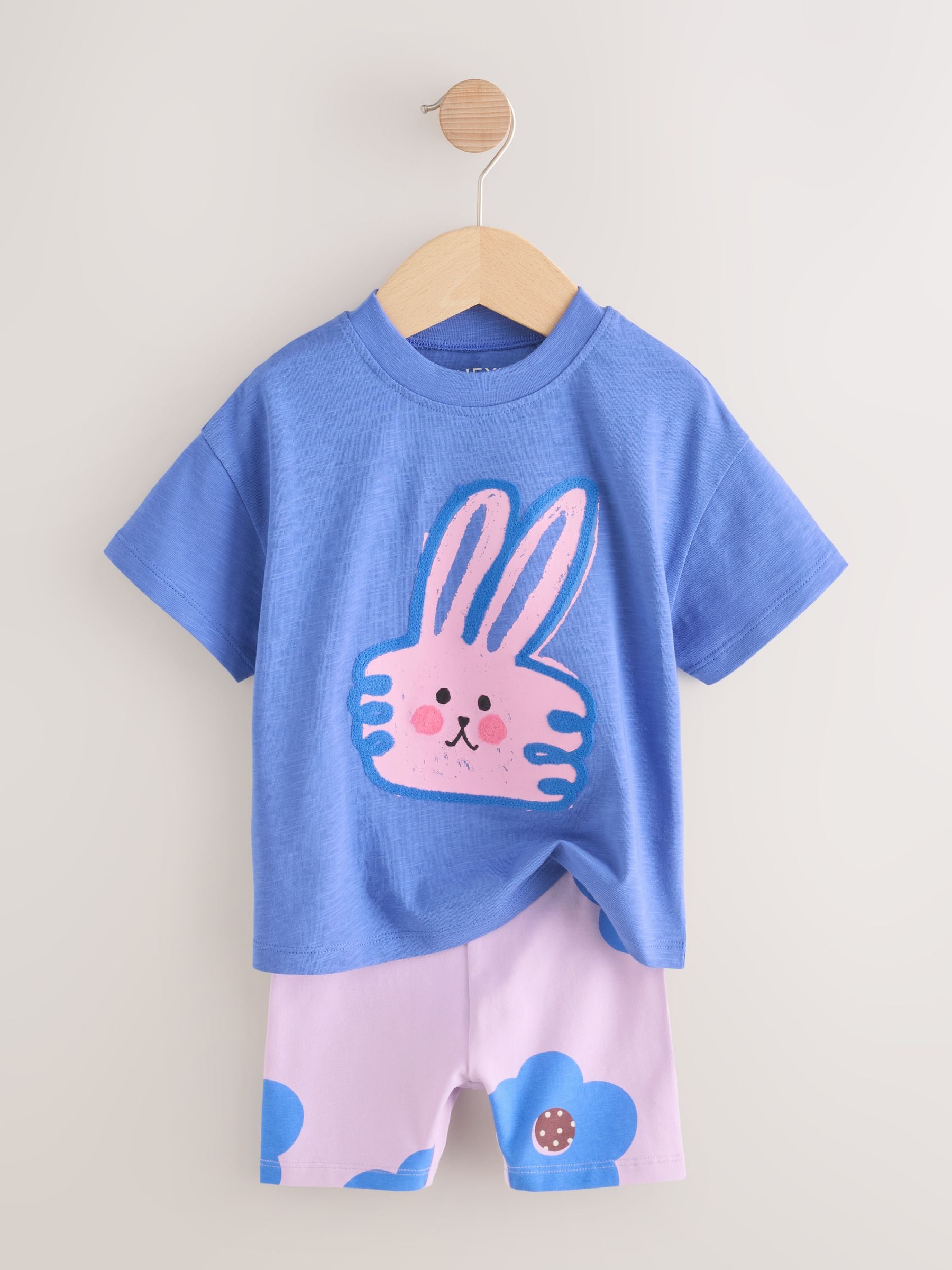Blue Bunny Short Sleeve T-Shirt and Cycle Shorts Set (3mths-7yrs) image 6