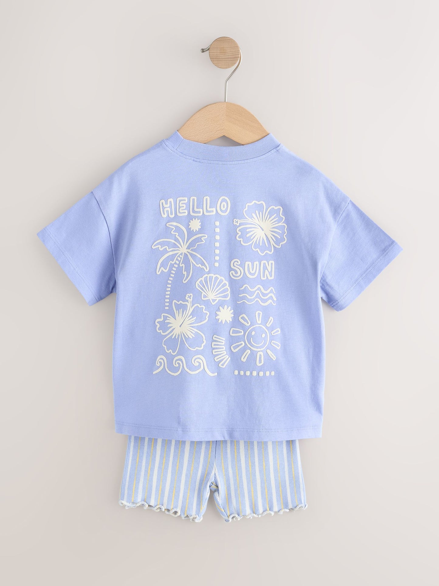 Blue Sunshine Short Sleeve T-Shirt and Cycle Shorts Set (3mths-7yrs) image 3