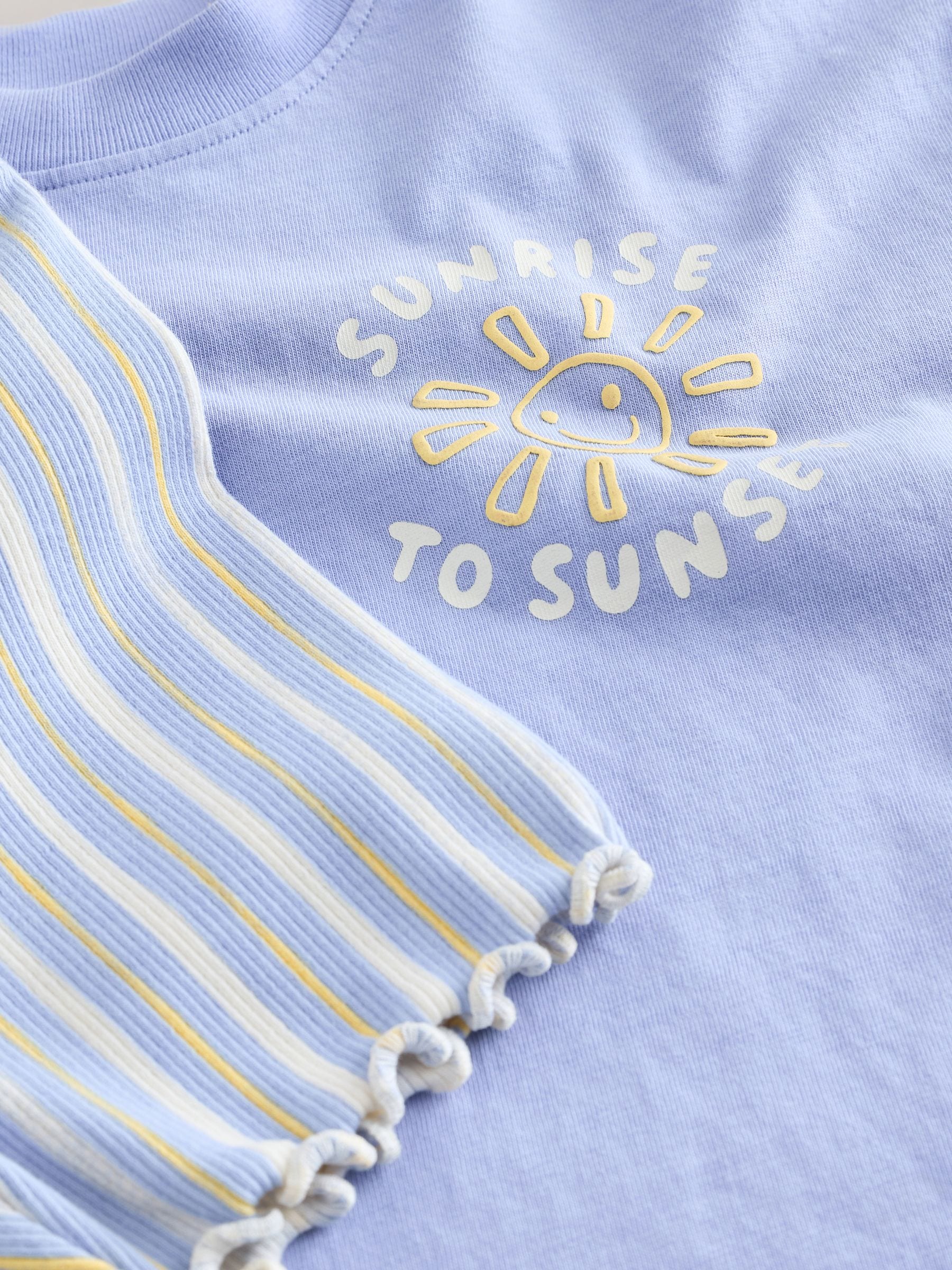 Blue Sunshine Short Sleeve T-Shirt and Cycle Shorts Set (3mths-7yrs) image 4