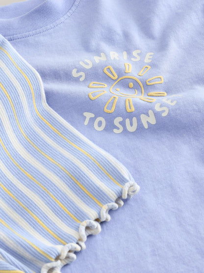 Blue Sunshine Short Sleeve T-Shirt and Cycle Shorts Set (3mths-7yrs) image 4