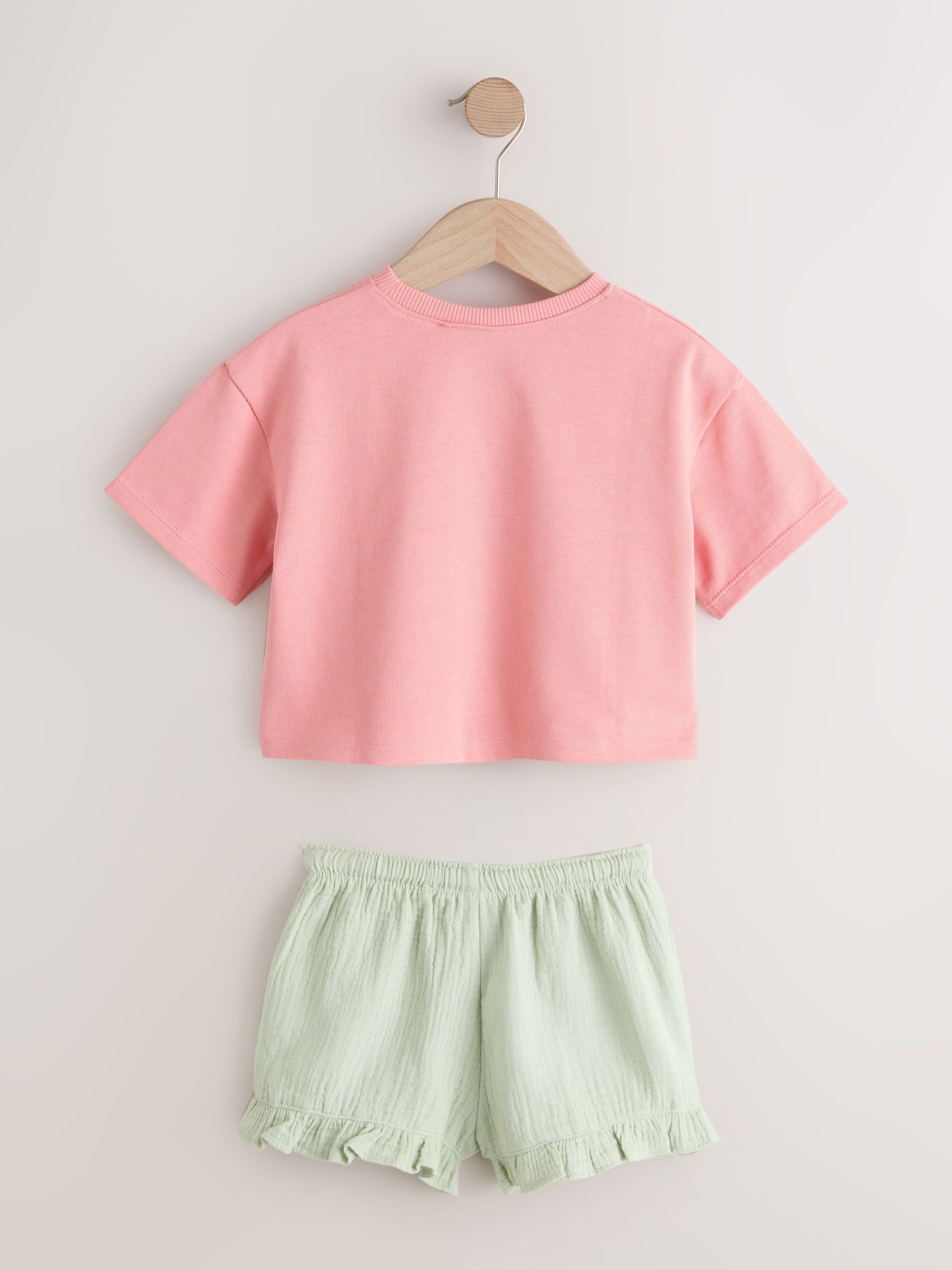 Pink Apple Short Sleeve T-Shirt and Shorts Set (3mths-7yrs) image 5
