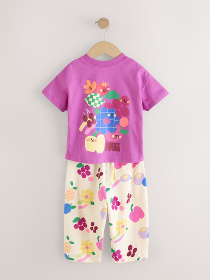 Dsiney Kidz - Purple Short Sleeve T-Shirt and Barrel Trousers Set (3mths-7yrs) image 7