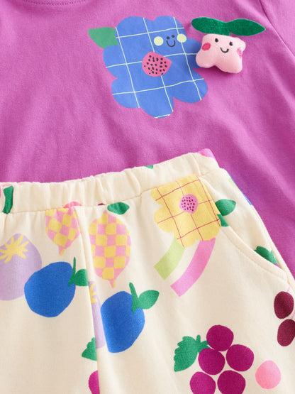 Dsiney Kidz - Purple Short Sleeve T-Shirt and Barrel Trousers Set (3mths-7yrs) image 8