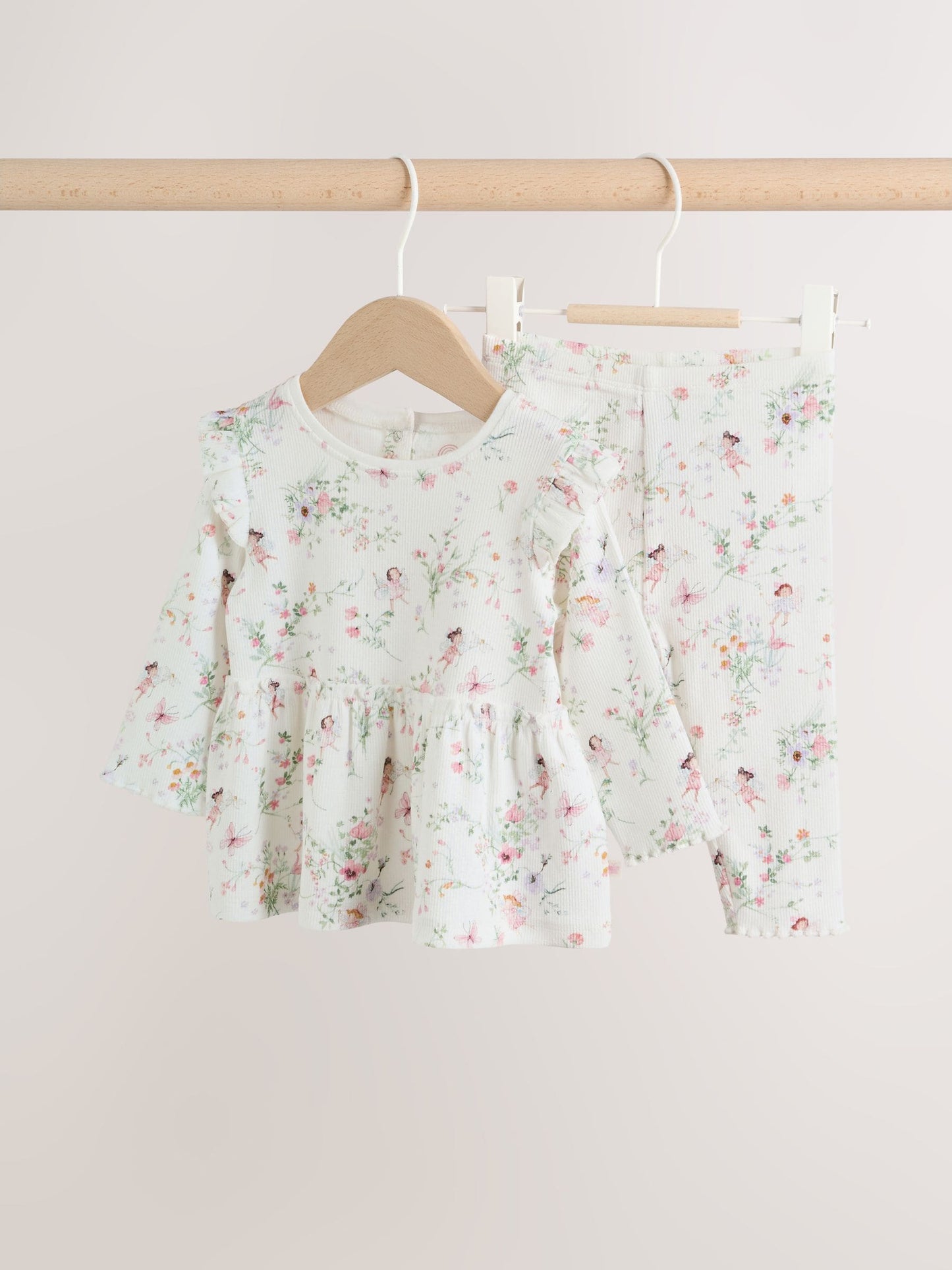 White Fairy Peplum Top and Leggings Baby Set (0mths-2yrs) image 5