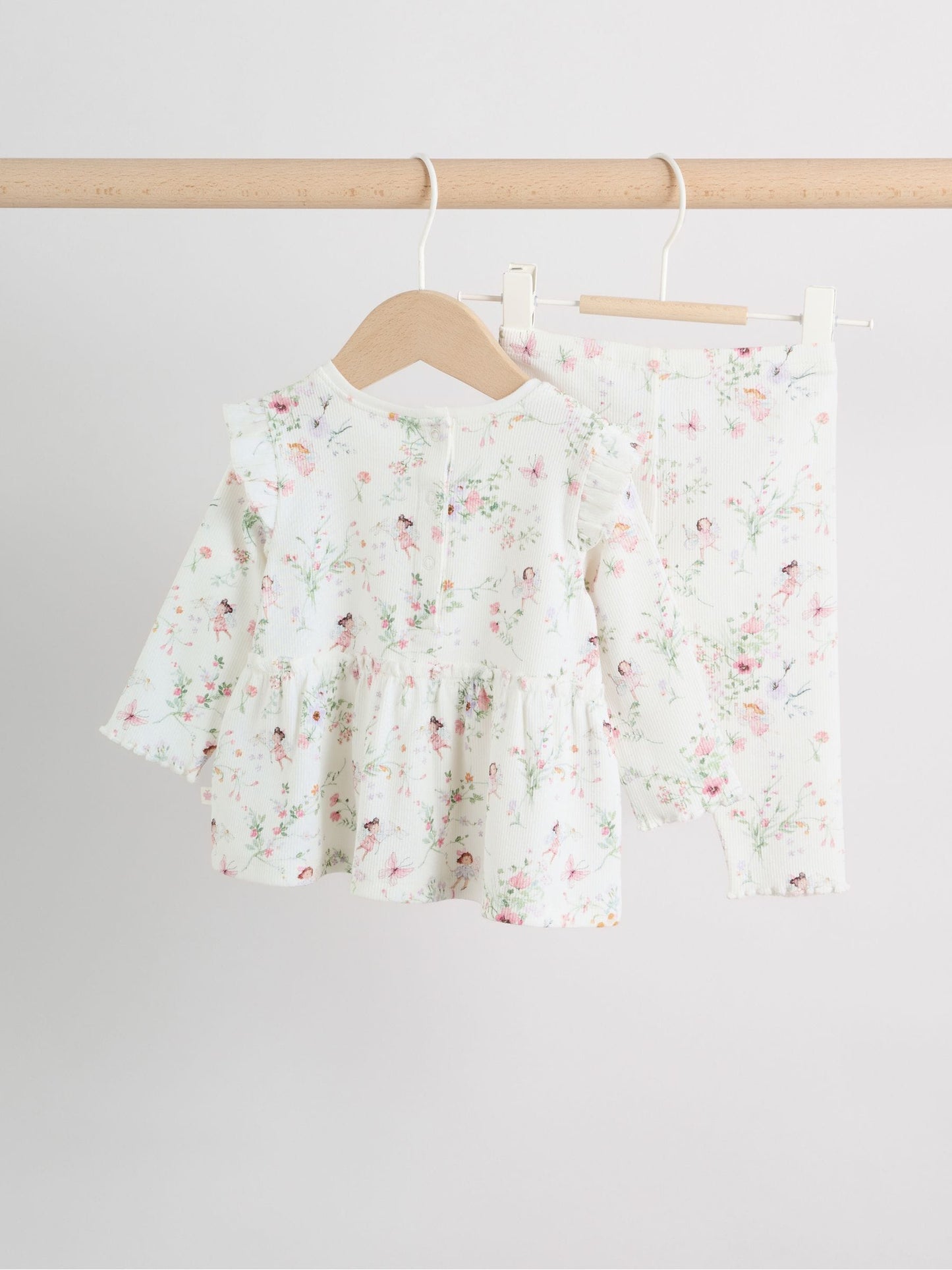 White Fairy Peplum Top and Leggings Baby Set (0mths-2yrs) image 6