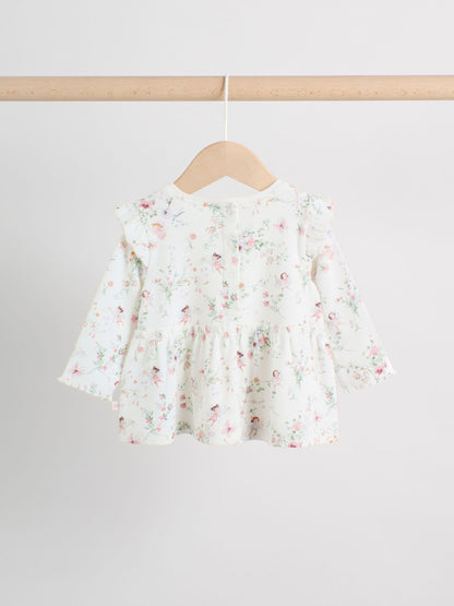 White Fairy Peplum Top and Leggings Baby Set (0mths-2yrs) image 8