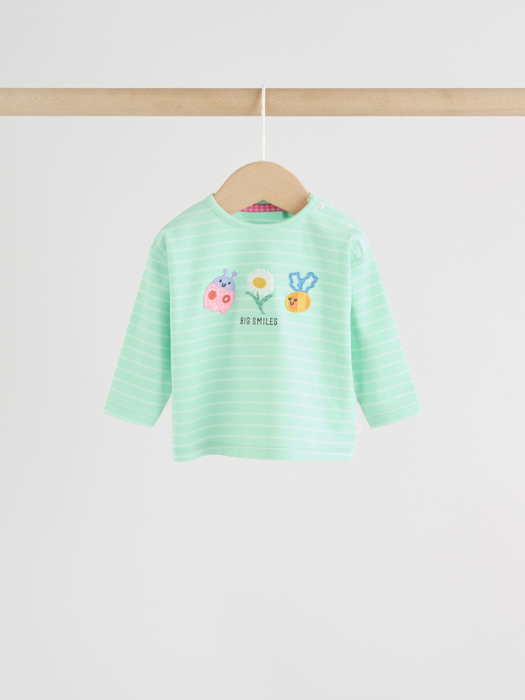 Green Long Sleeve Tops and Trousers Baby 2 Piece Set (0mths-2yrs) image 3