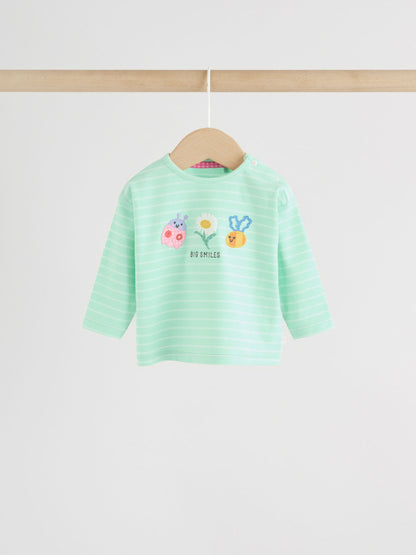 Green Long Sleeve Tops and Trousers Baby 2 Piece Set (0mths-2yrs) image 3
