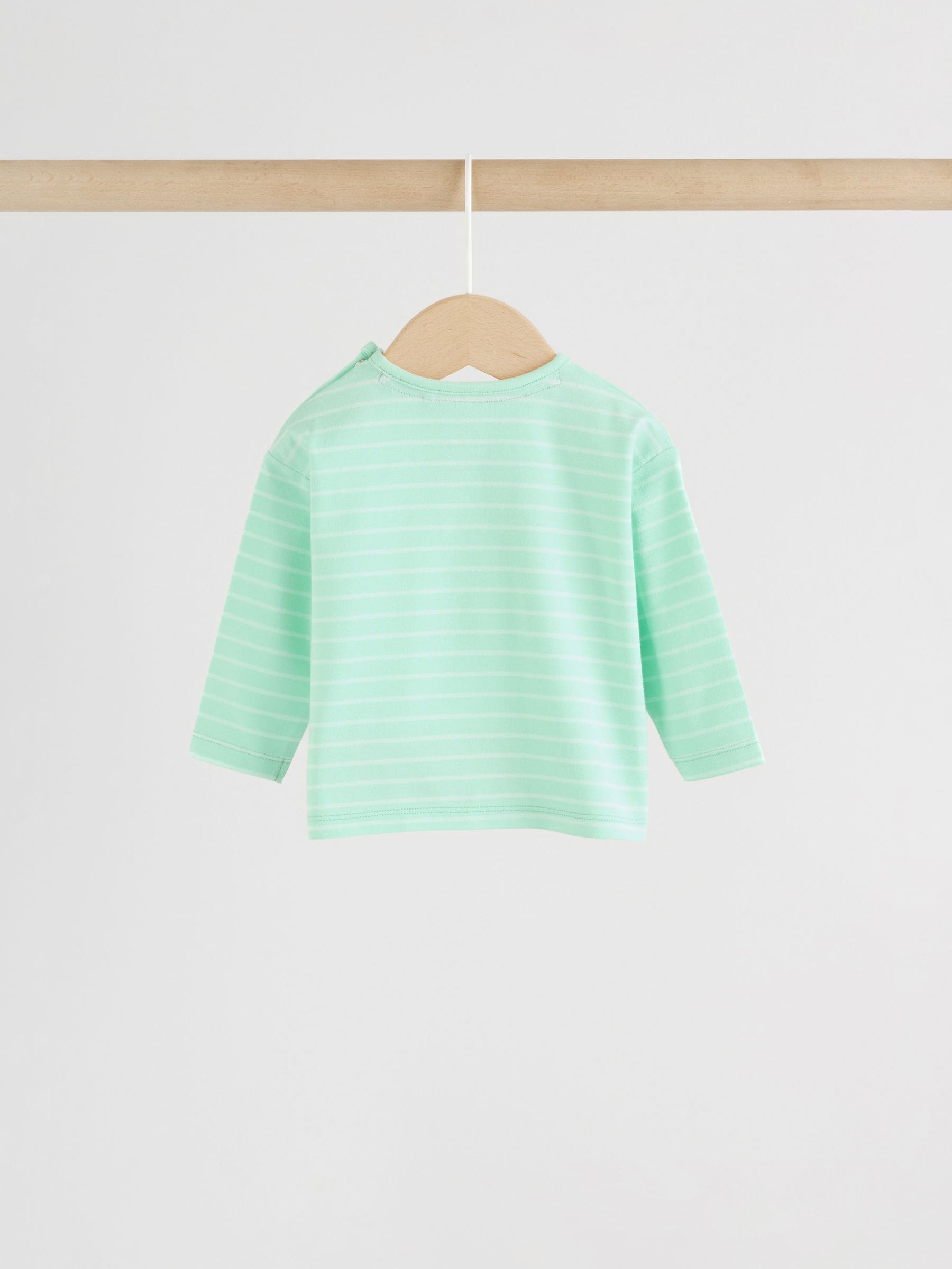 Green Long Sleeve Tops and Trousers Baby 2 Piece Set (0mths-2yrs) image 4