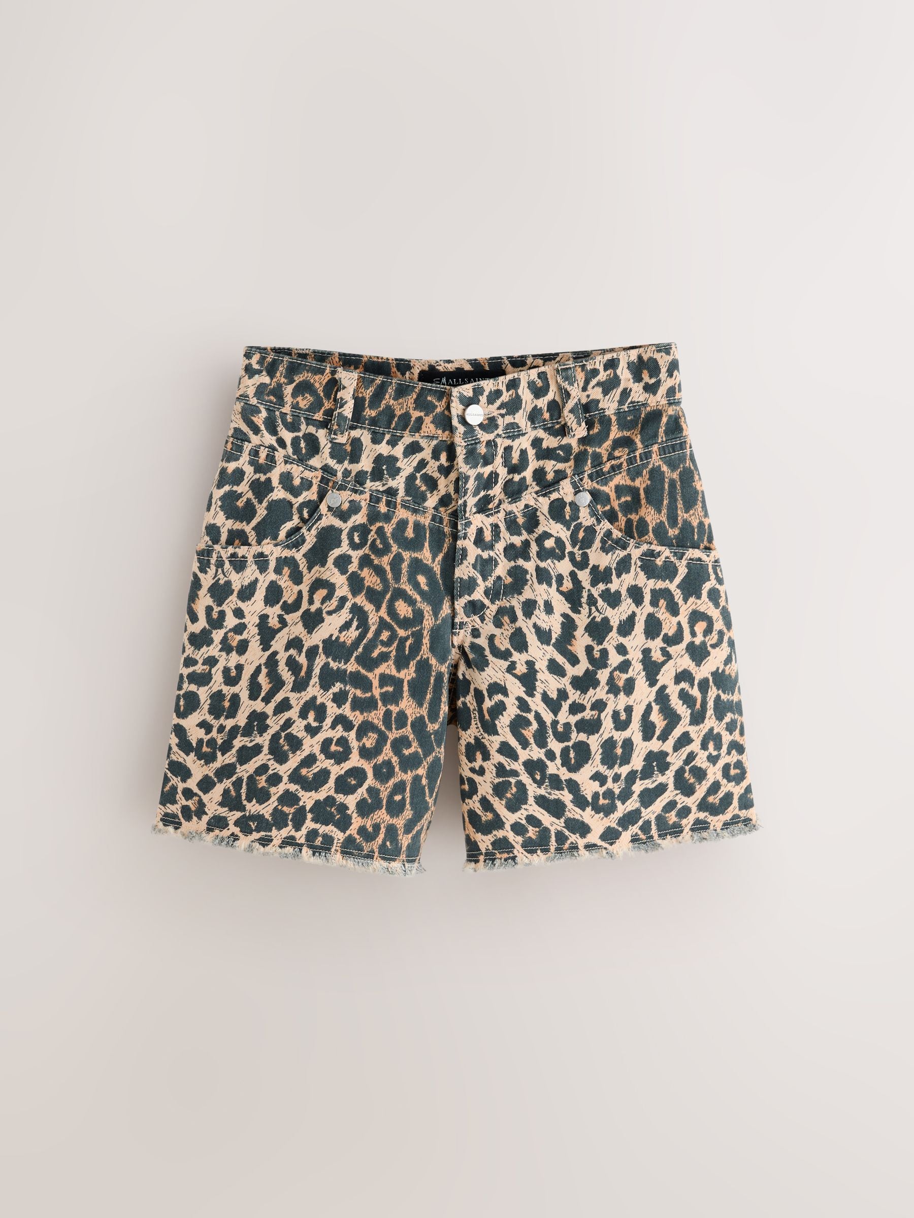 Dsiney Kidz - smALLSAINTS Leopard Emmy High Waisted Denim Shorts image 4