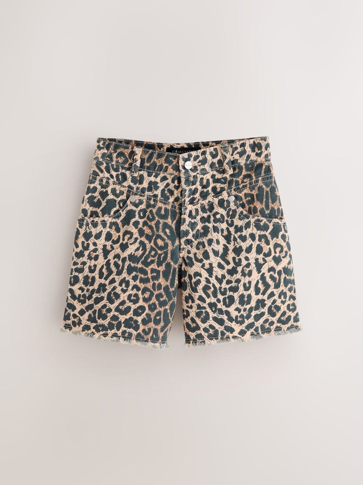Dsiney Kidz - smALLSAINTS Leopard Emmy High Waisted Denim Shorts image 4