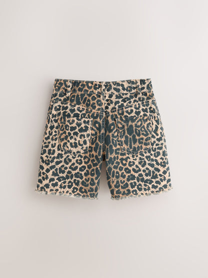 Dsiney Kidz - smALLSAINTS Leopard Emmy High Waisted Denim Shorts image 5