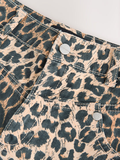Dsiney Kidz - smALLSAINTS Leopard Emmy High Waisted Denim Shorts image 6
