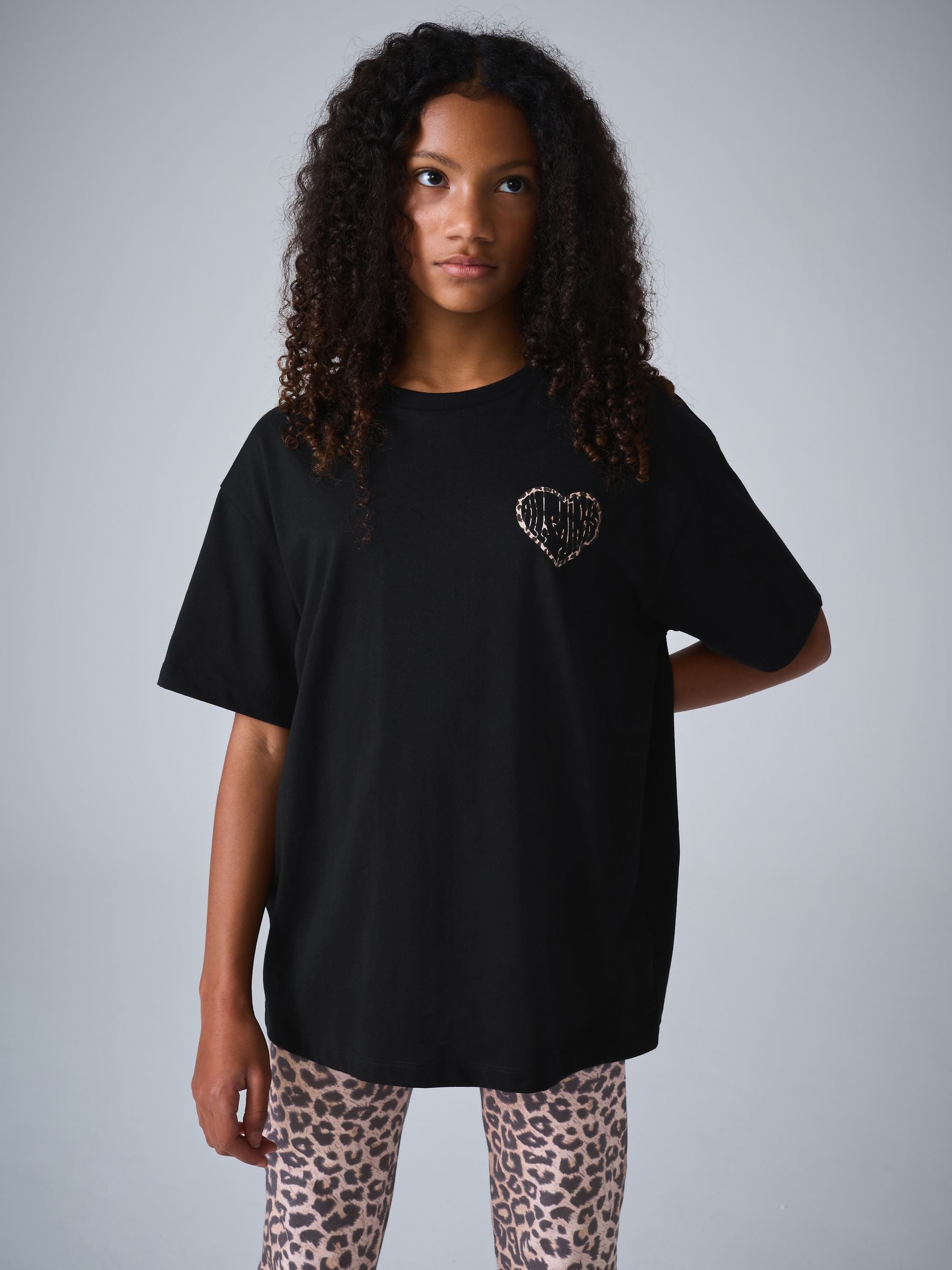 Dsiney Kidz - smALLSAINTS Leopard Lover Oversized T-Shirt and Flared Leggings Set image 4