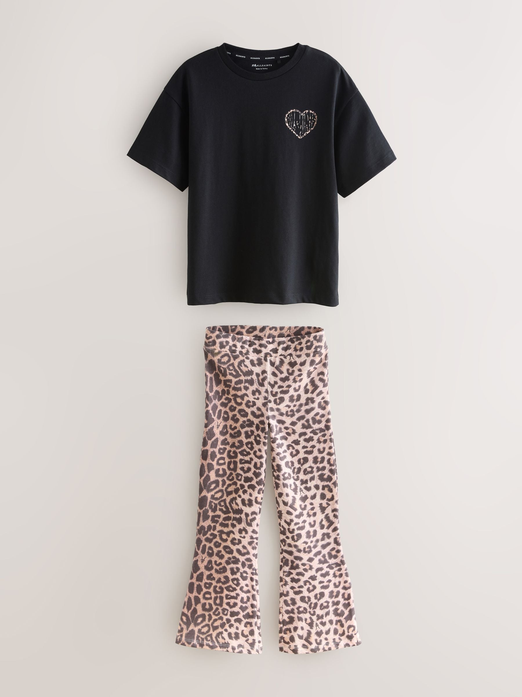 Dsiney Kidz - smALLSAINTS Leopard Lover Oversized T-Shirt and Flared Leggings Set image 9