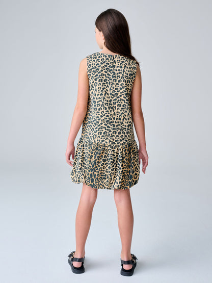 smALLSAINTS Leopard Bubble Hem Denim Dress image 2