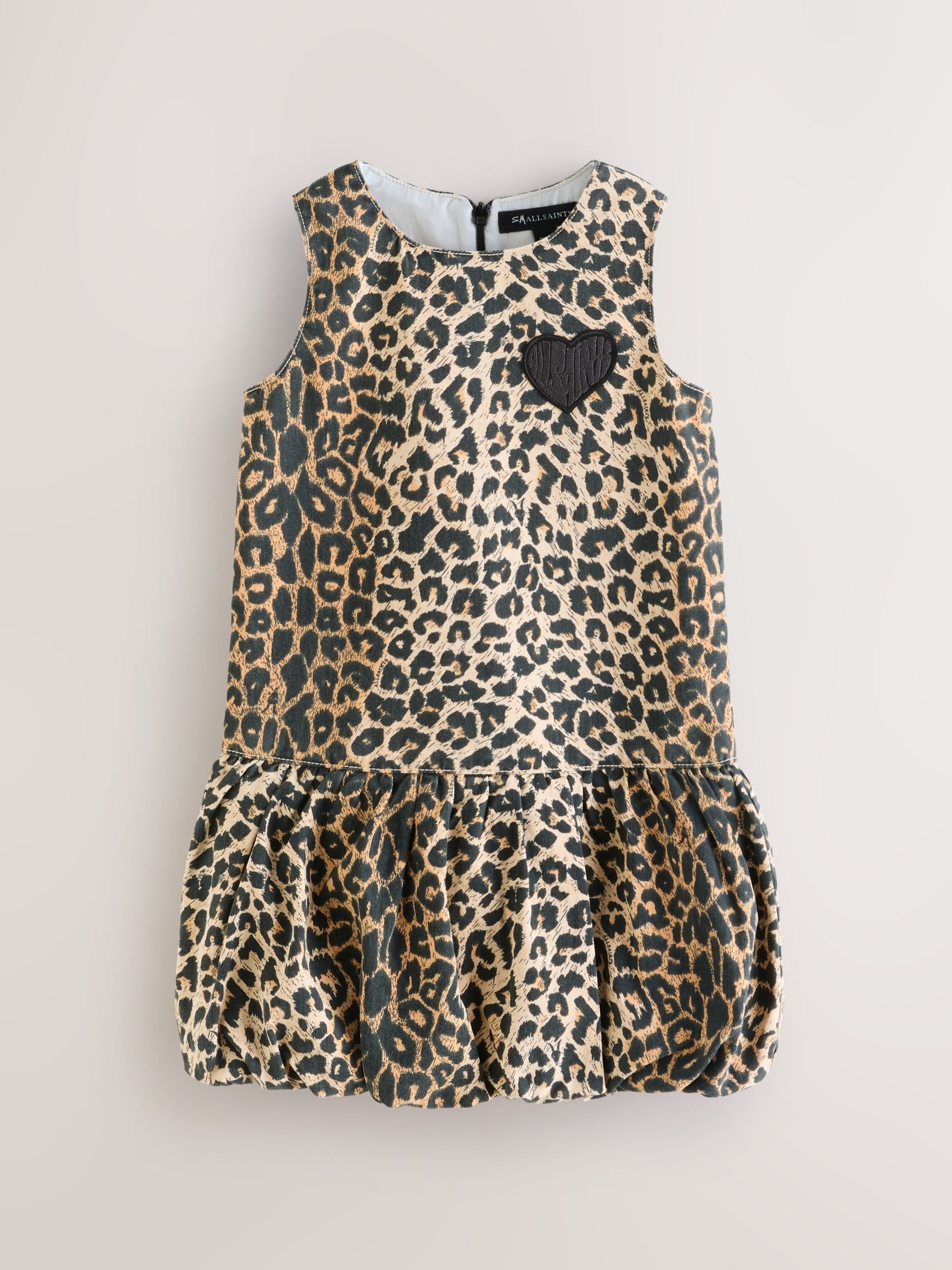 smALLSAINTS Leopard Bubble Hem Denim Dress image 7
