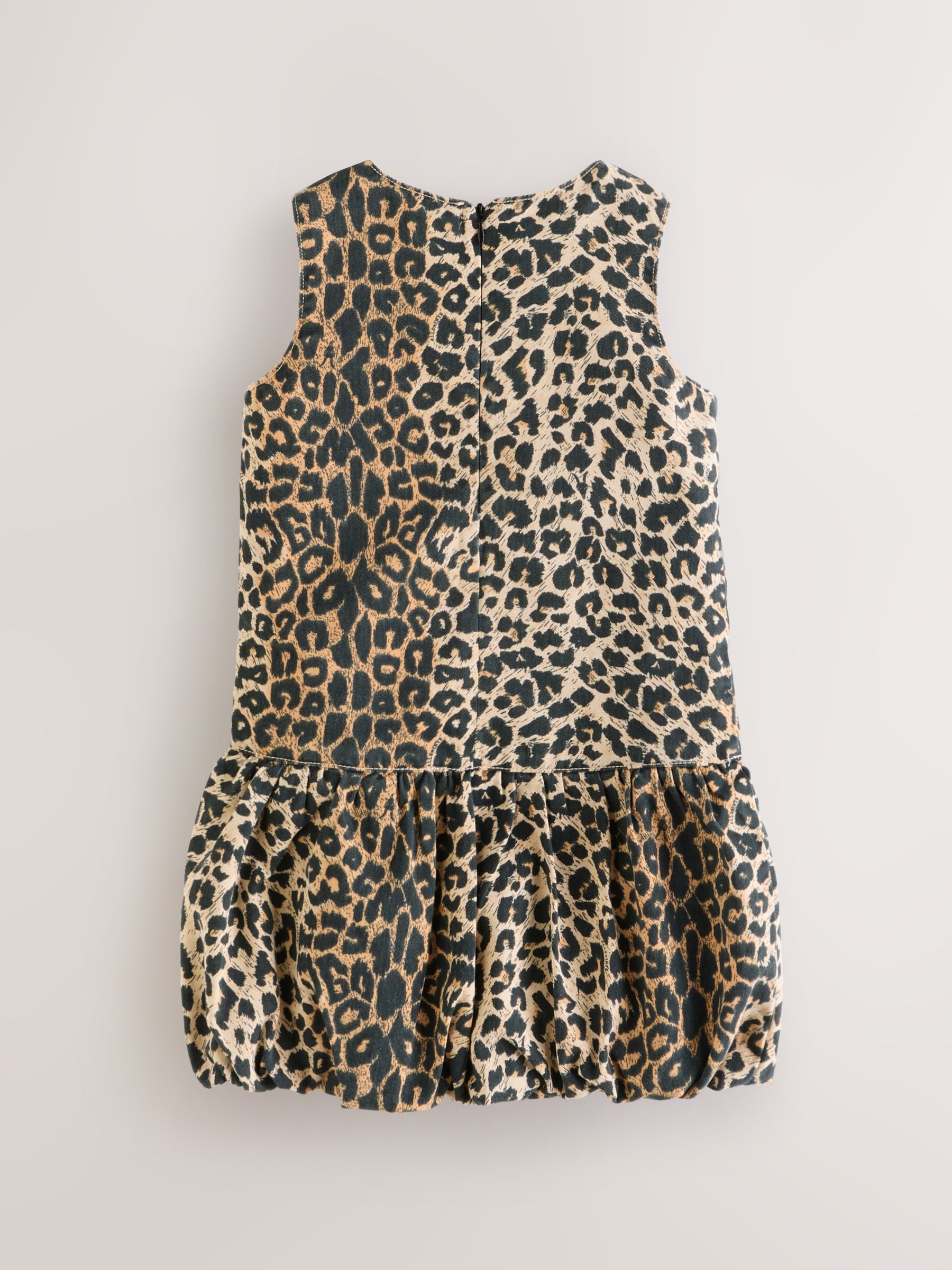 smALLSAINTS Leopard Bubble Hem Denim Dress image 8