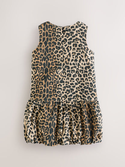smALLSAINTS Leopard Bubble Hem Denim Dress image 8
