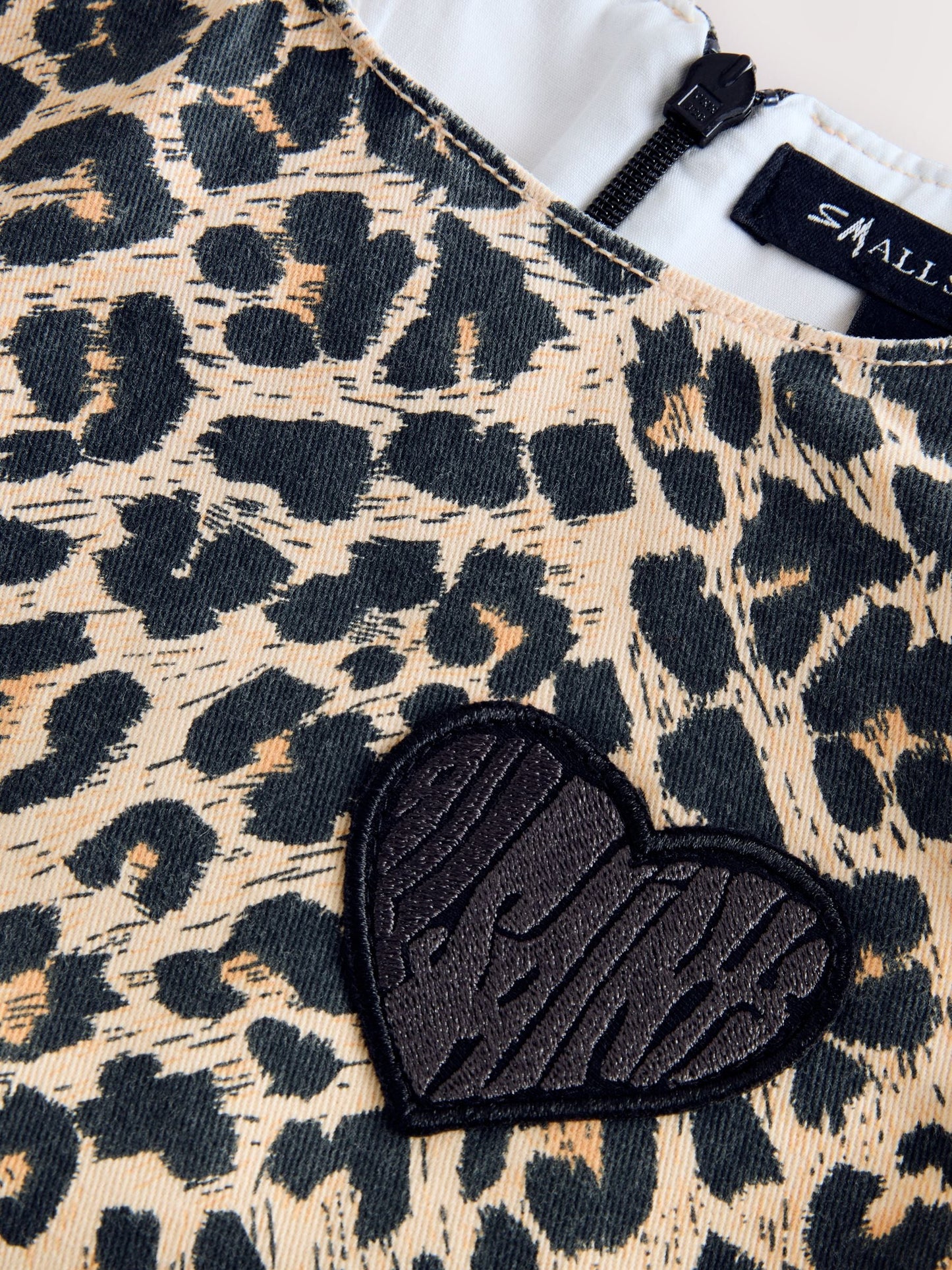 smALLSAINTS Leopard Bubble Hem Denim Dress image 9