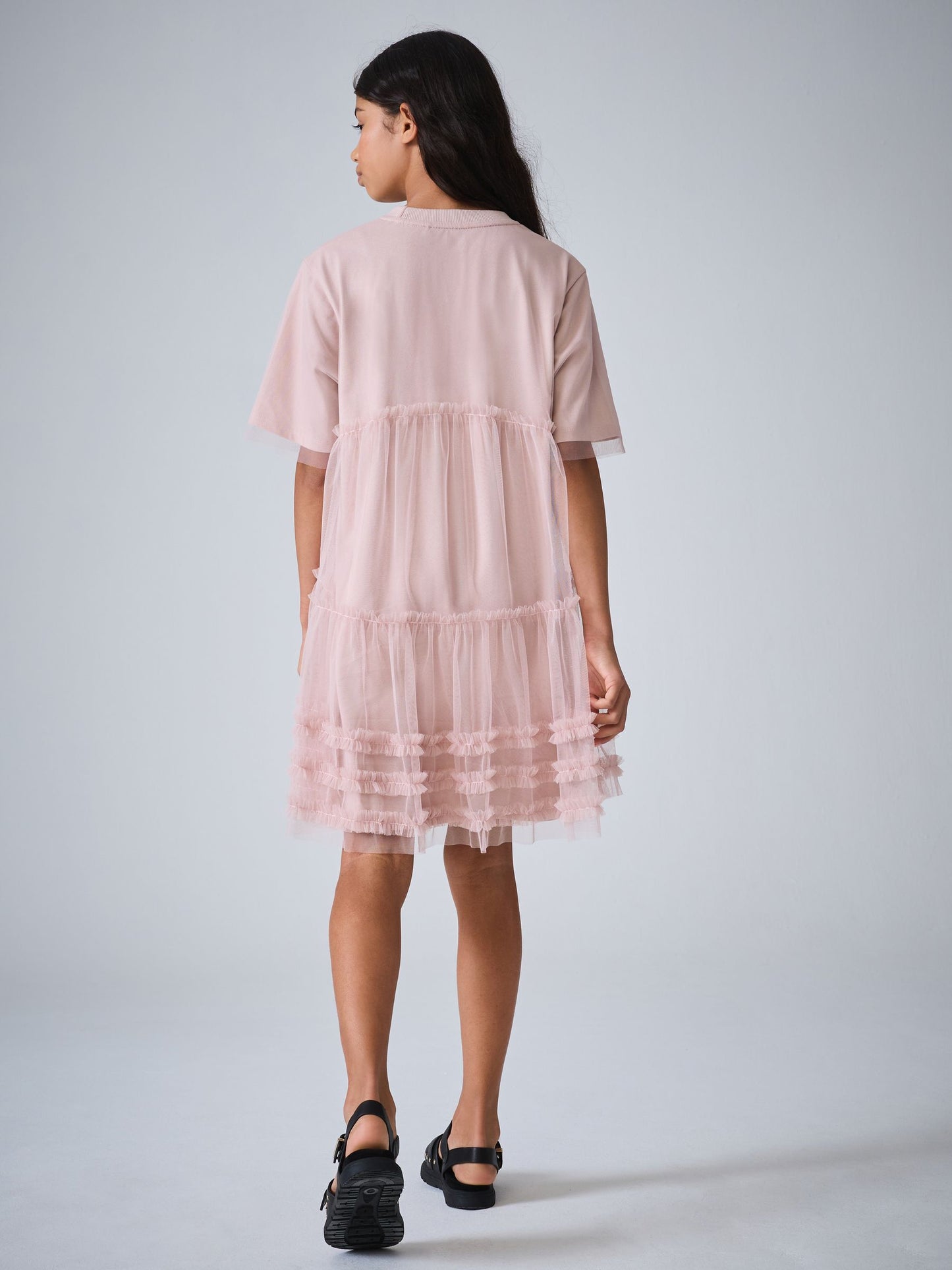 smALLSAINTS Mid Pink Frill Mesh T-Shirt Dress image 2