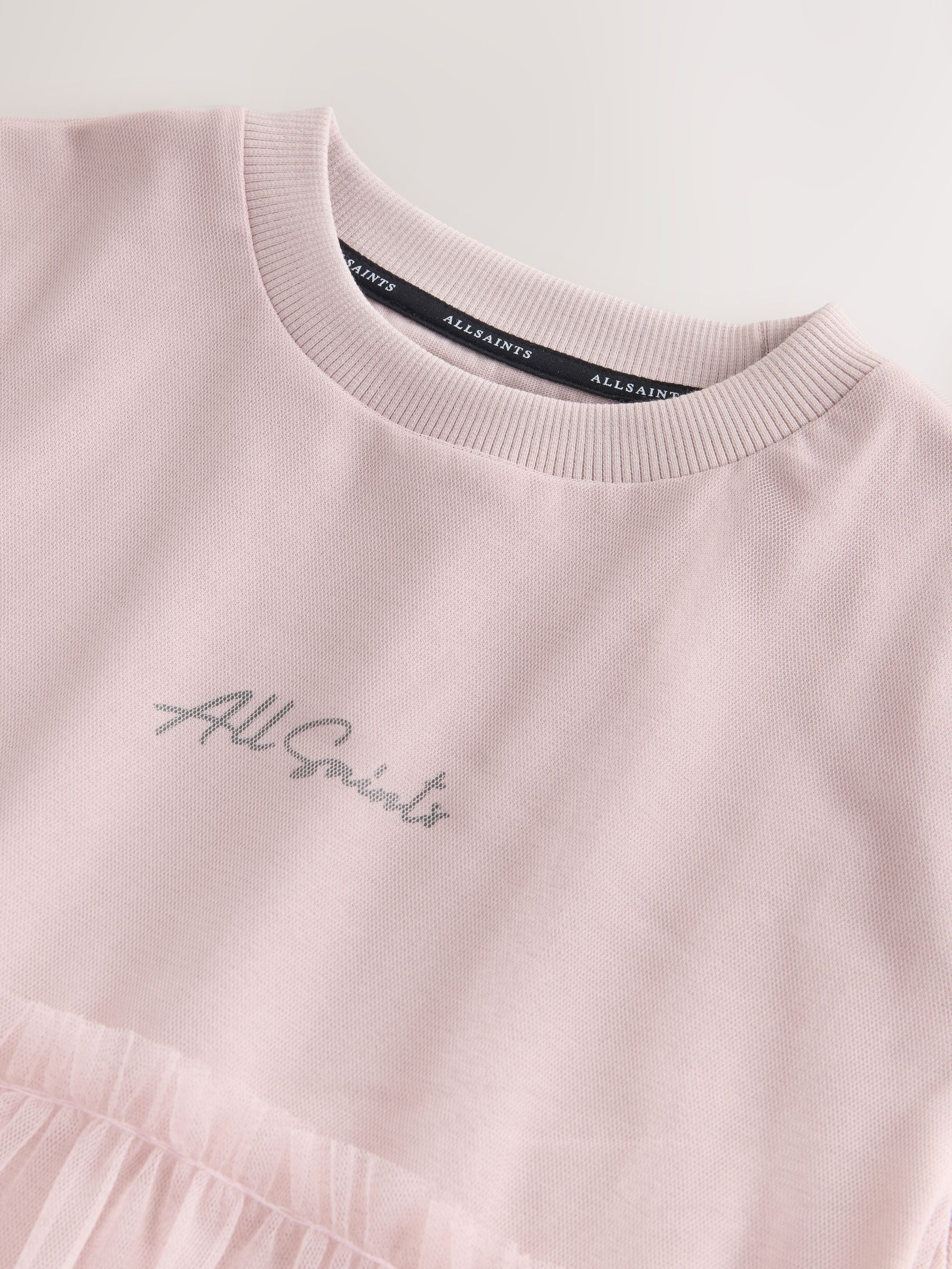 smALLSAINTS Mid Pink Frill Mesh T-Shirt Dress image 7
