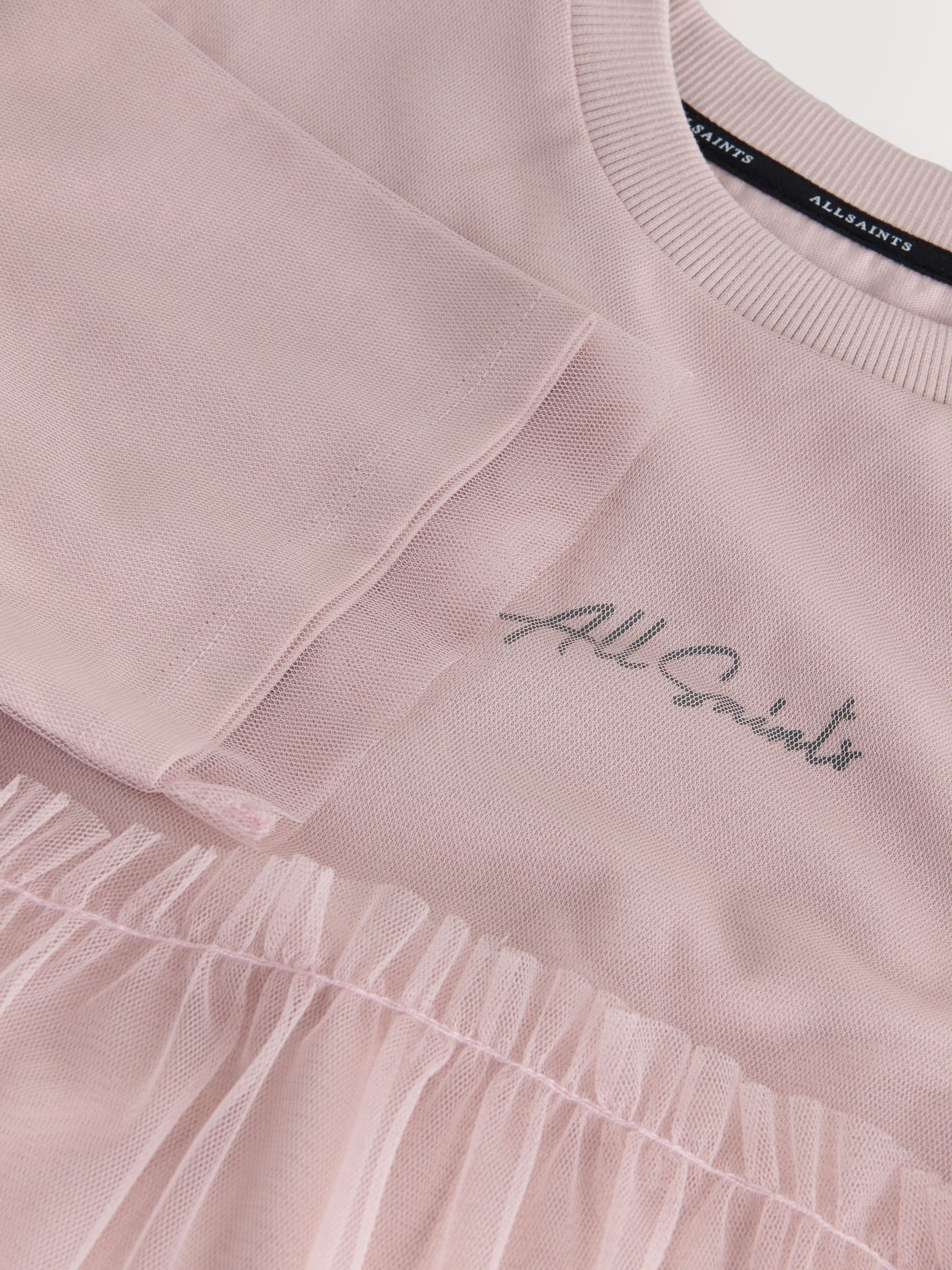 smALLSAINTS Mid Pink Frill Mesh T-Shirt Dress image 8