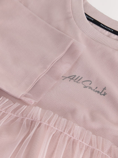 smALLSAINTS Mid Pink Frill Mesh T-Shirt Dress image 8
