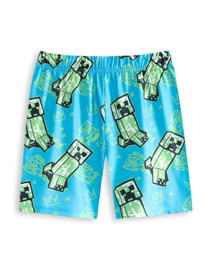 Dsiney Kidz - Vanilla Underground Mint Blue Minecraft Short Sleeve Short Leg Pyjamas Set 2 Pack image 3
