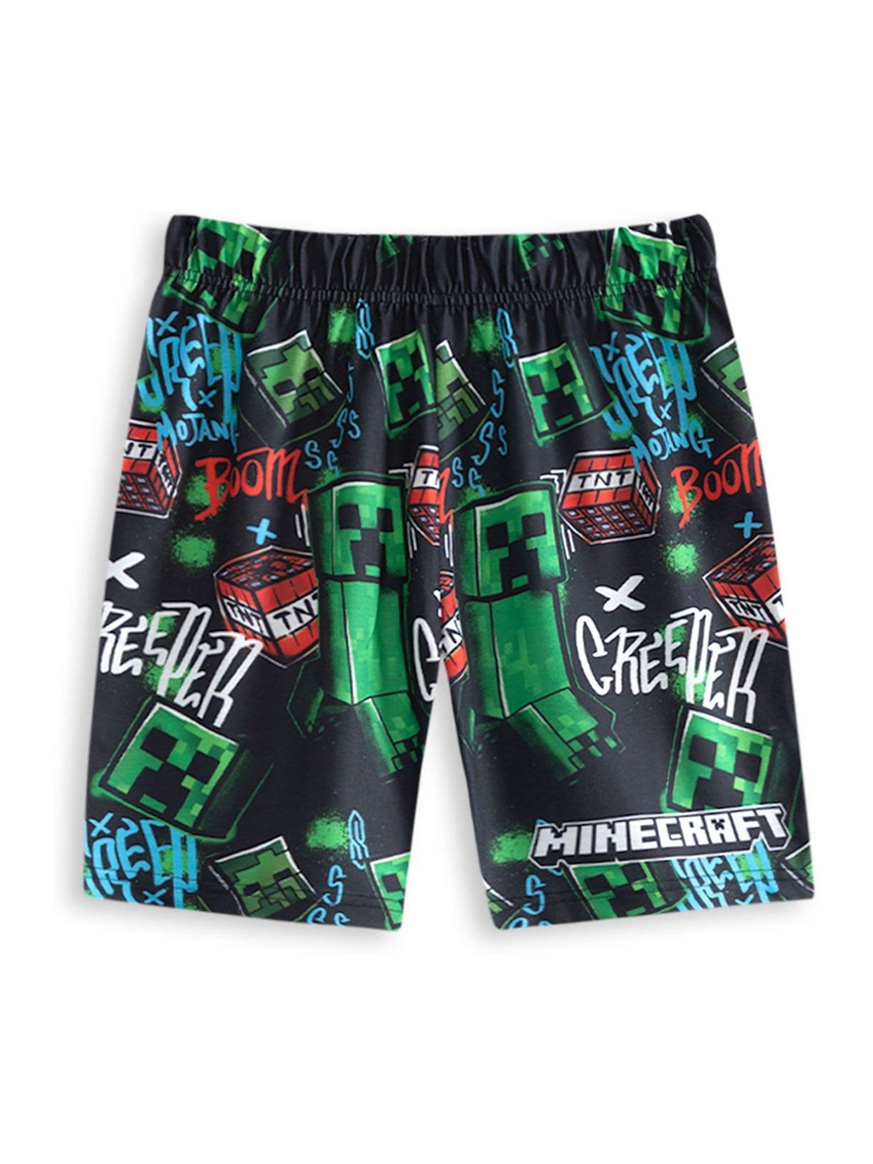 Dsiney Kidz - Vanilla Underground Mint Blue Minecraft Short Sleeve Short Leg Pyjamas Set 2 Pack image 5