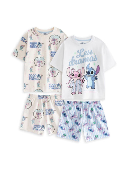 Vanilla Underground White Disney Lilo & Stitch Pyjamas 2 Pack - image 2