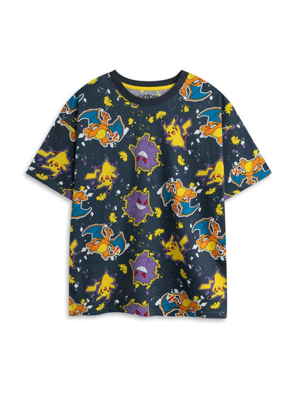 Dsiney Kidz - Vanilla Underground Black Cotton Pokemon Multicoloured Short Sleeve Short Leg Pyjamas Set Pack of 2 image 5